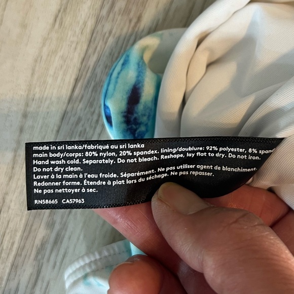 Something Navy Tie Dye One Piece Swimsuit Low Back Women’s Size L - Picture 8 of 8